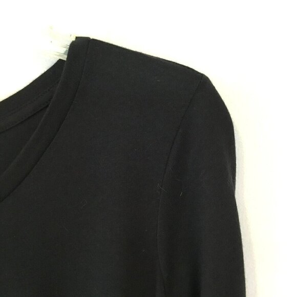 Just Fab NWT Long Sleeve Tee Round Neck Pullover Women's Sz Large Black Stretchy - Picture 3 of 11